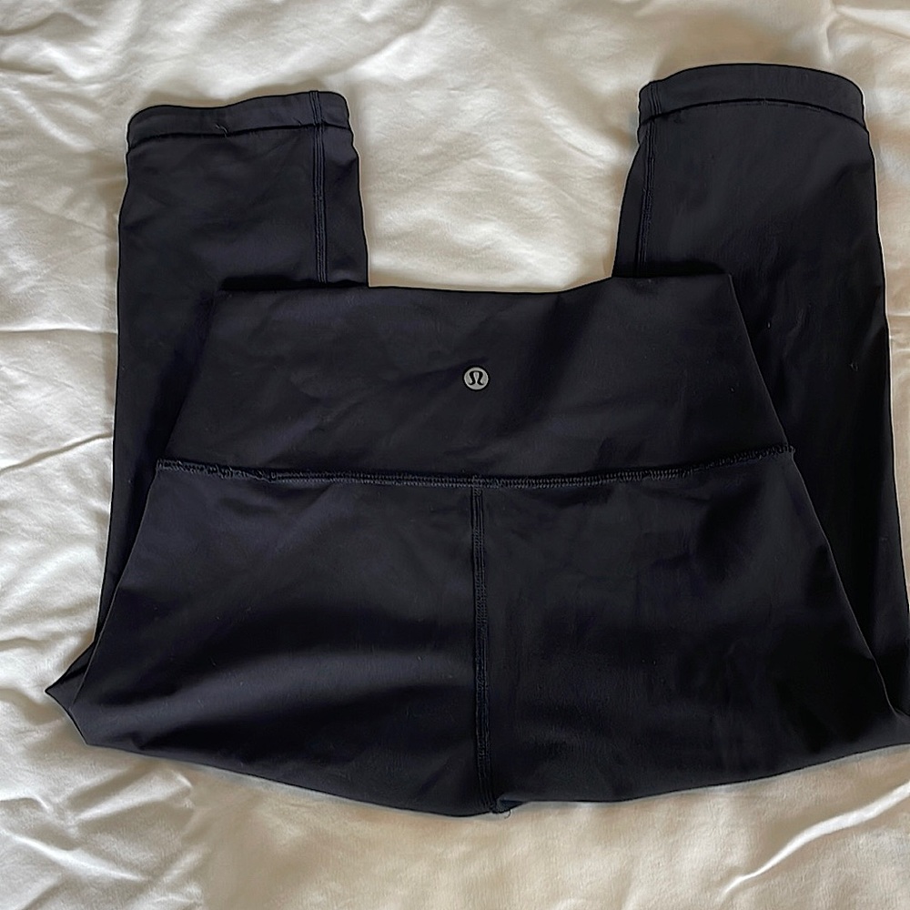 Lululemon Wunder Under Crop Hi Rise Full On Luxtreme 21" Leggings Black